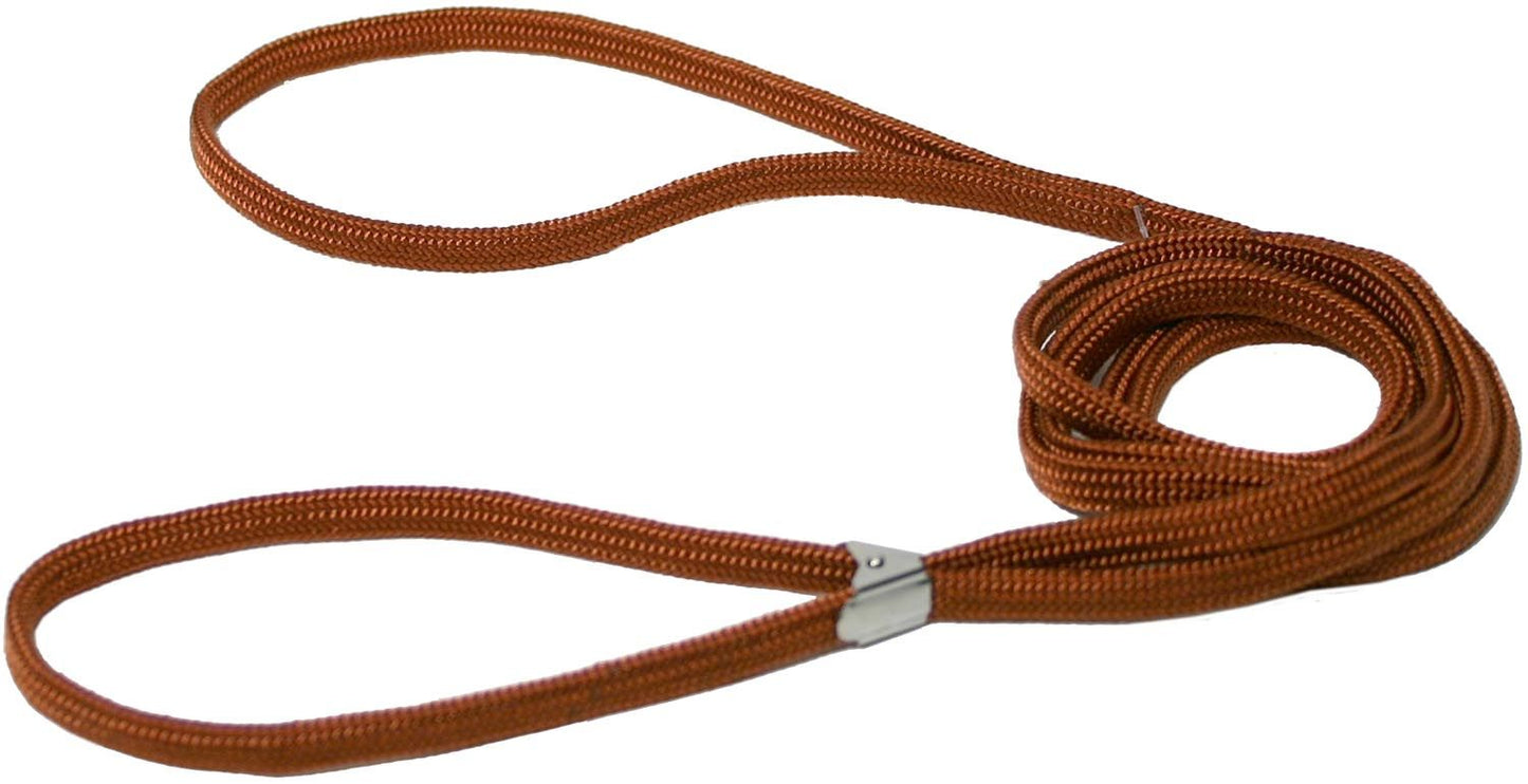 Utställningskoppel Nylon Brun 150cm 7mm