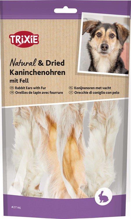 Kaninöron med päls, 100 g