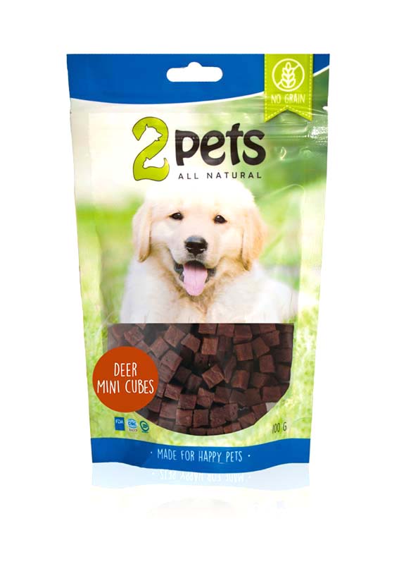 2pets Dogsnack Deer Mini Cubes