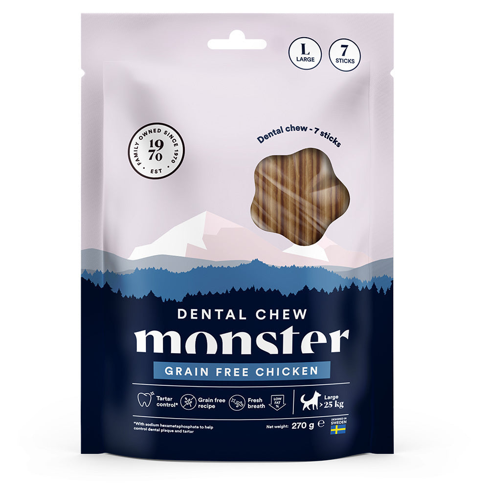 Monster Dog Dental Chew GF Chicken Week 7st