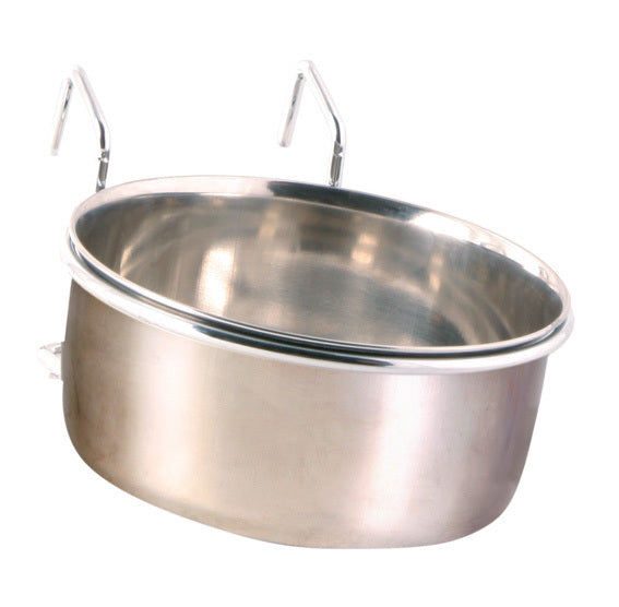 Foderkopp Rostfri med Hållare, 600 ml/ø 12 cm