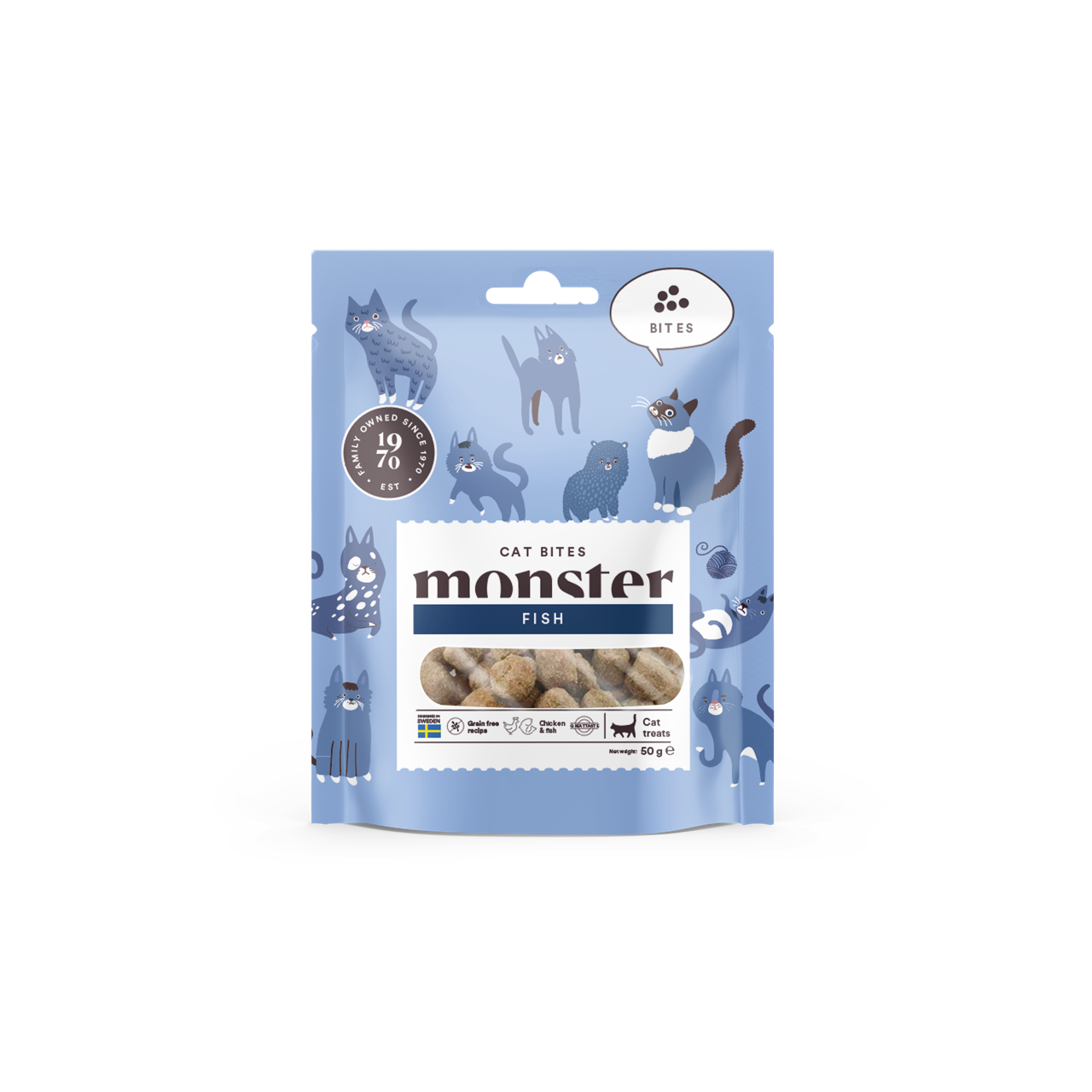 Monster Katt Bites Fish 50 g