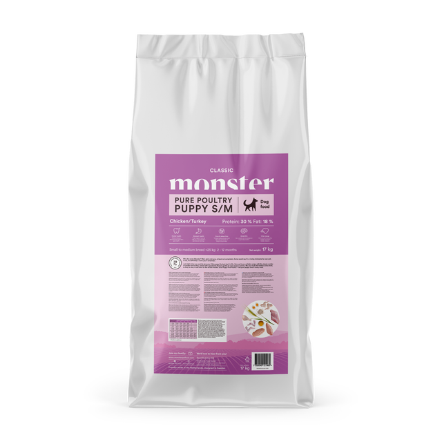Monster Dog Classic Puppy Pure Poultry S/M