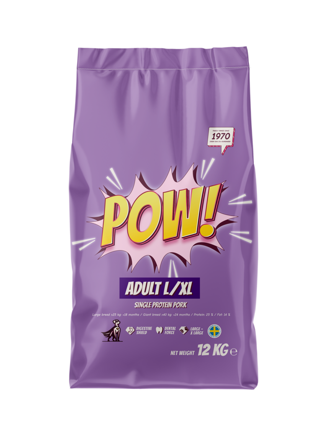 POW! Dog Adult L/XL Pork
