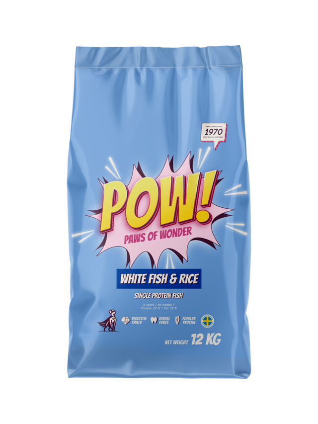 POW! Dog Adult White Fish
