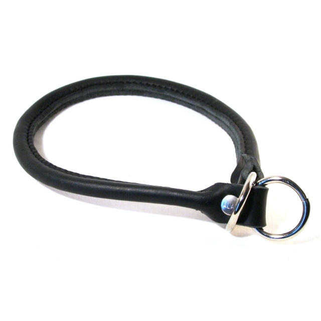 Stryphalsband Svart rund