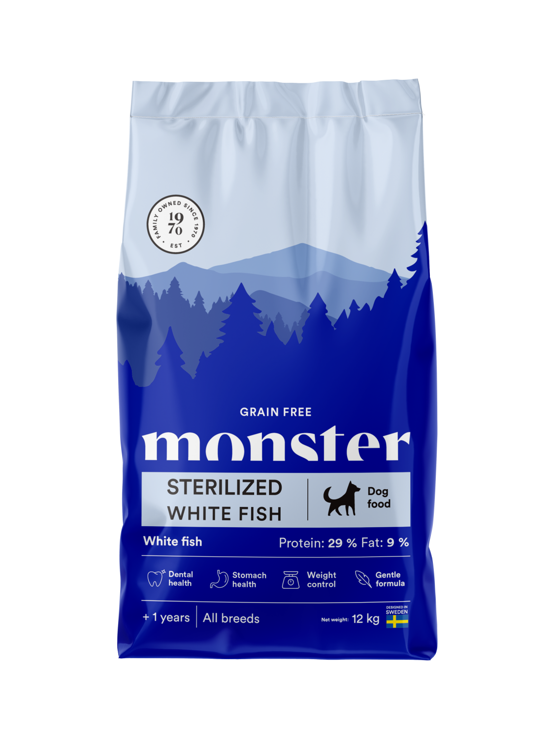 Monster Dog GF Sterilized White Fish