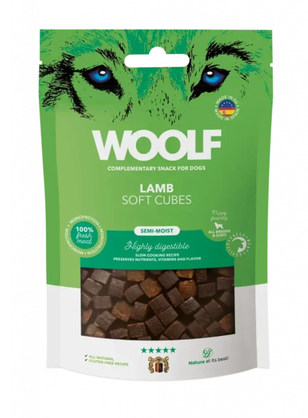 Woolf Soft Cubes - Lamb (monoprotein) Hundgodis