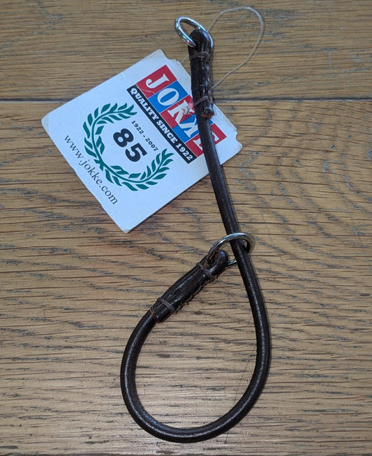 Jokke läder stryphalsband brunt