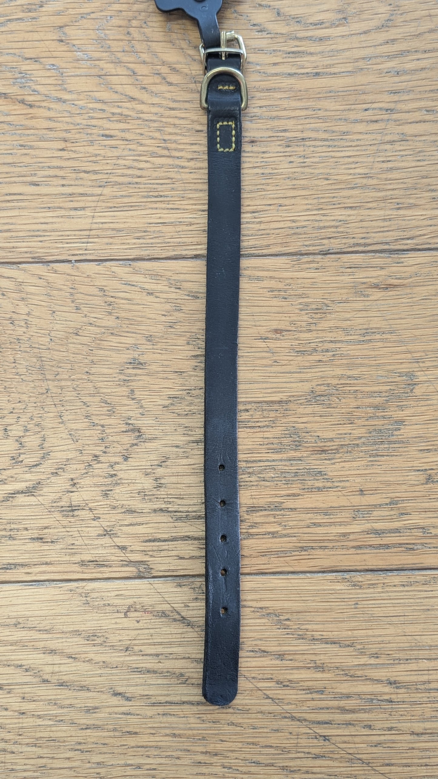 Limex Läder halsband svart 30cm