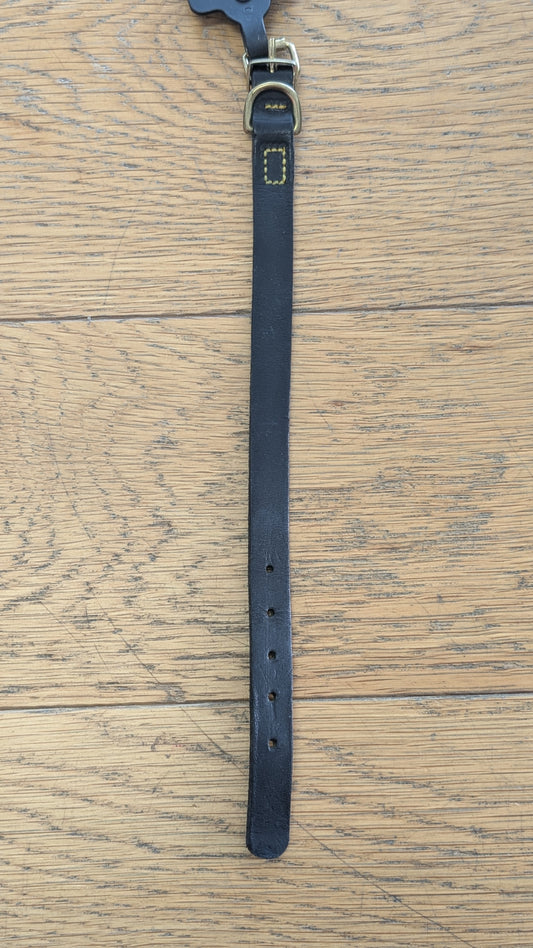 Limex Läder halsband svart 30cm