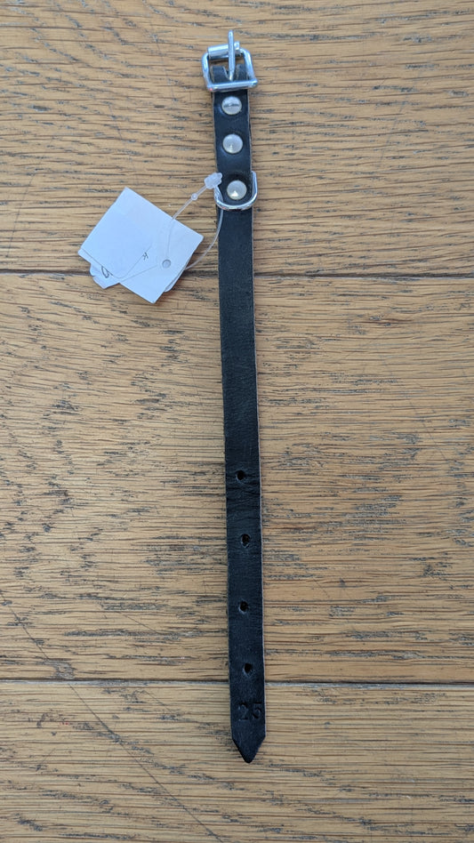 Läderhalsband svart