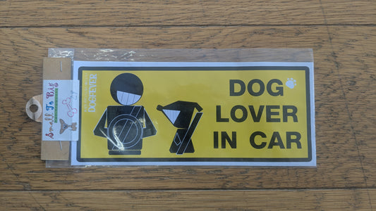 Dekal Bil DOGLOVER IN CAR