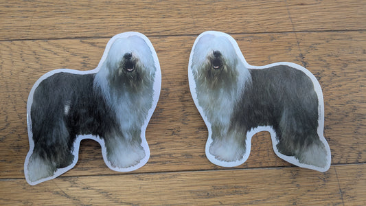Dekaler old english sheepdog 2st spegelvända par