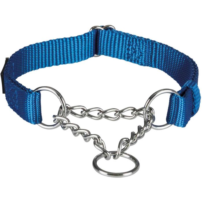Trixie Halvstryp Halsband Blå med kedja L-XL