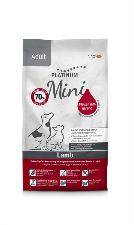 Platinum Mini Adult Lamb+Rice 900g