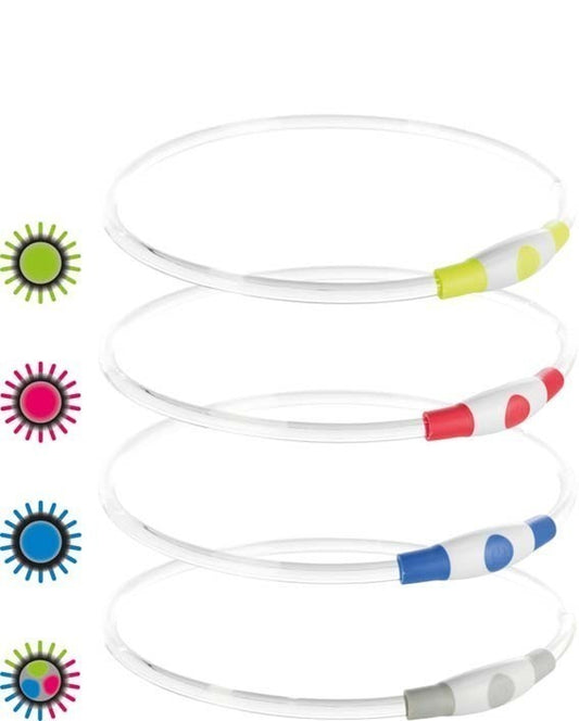Flash light ring USB, L-XL: 65 cm 8 mm, grön