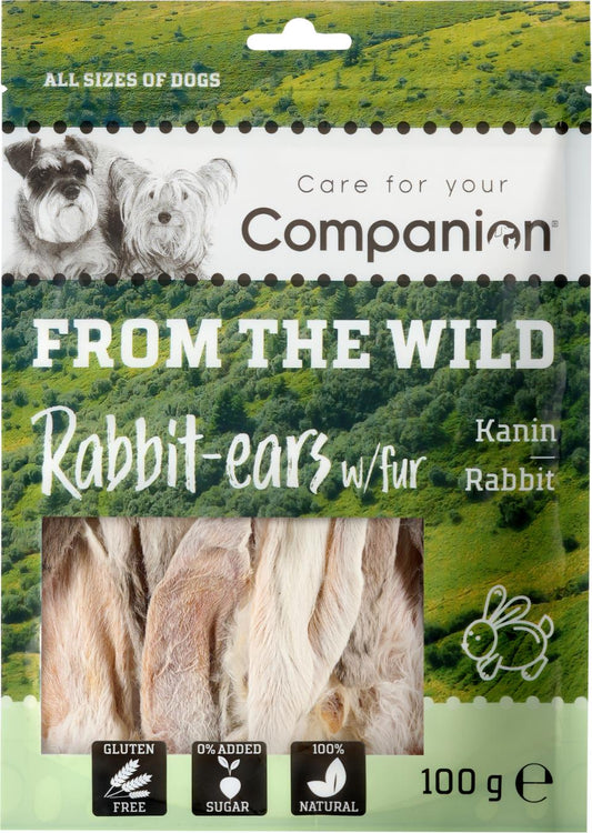 Companion rabbit-ears w/fur, kaninöron m/ päls