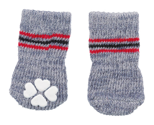 Hundsockar 2-pack non-slip Grå