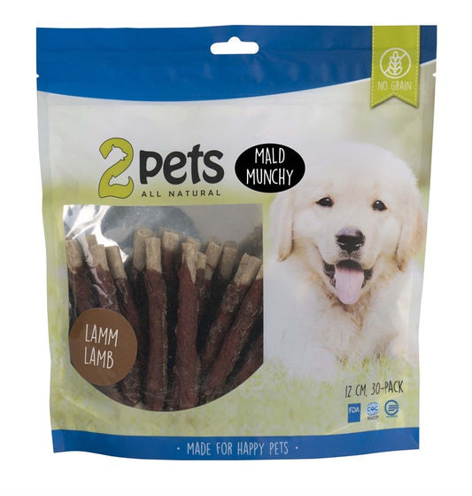 2pets tuggpinne mald, lamm, 12cm, 30-pack