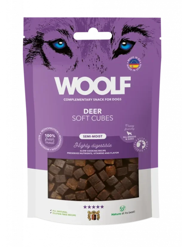 Woolf Soft Cubes - Deer (monoprotein) Hundgodis