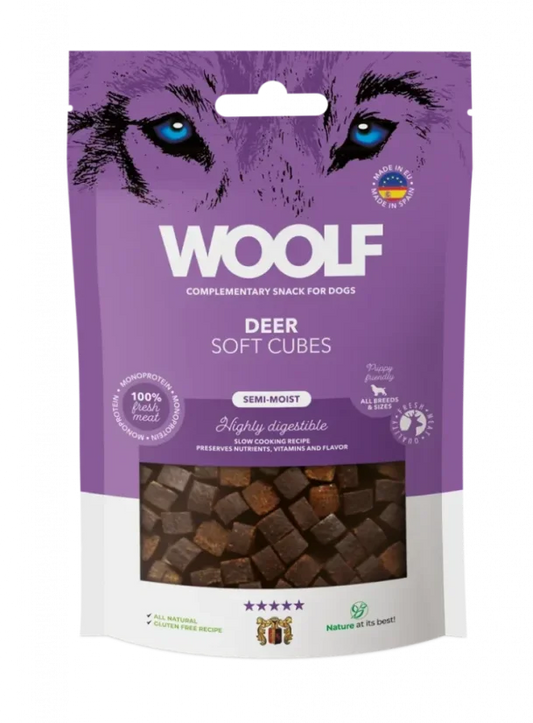 Woolf Soft Cubes - Deer (monoprotein) Hundgodis