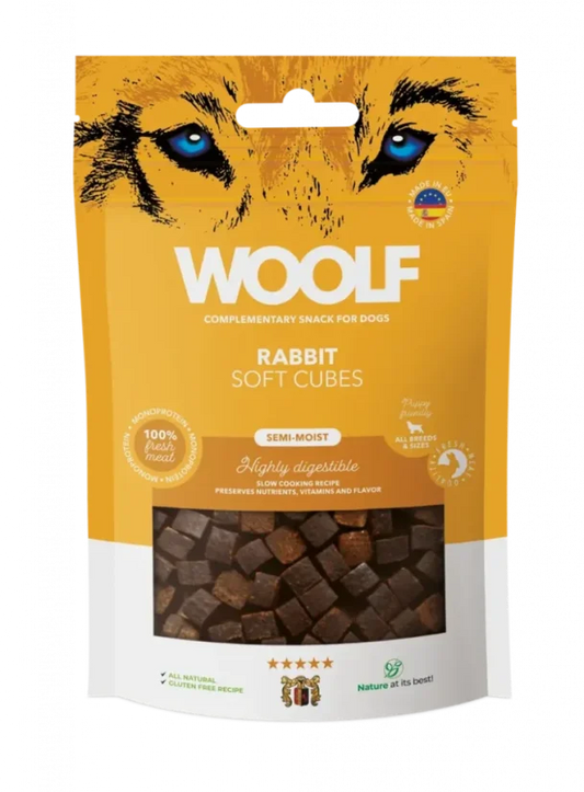 Woolf Soft Cubes - Rabbit (monoprotein) Hundgodis