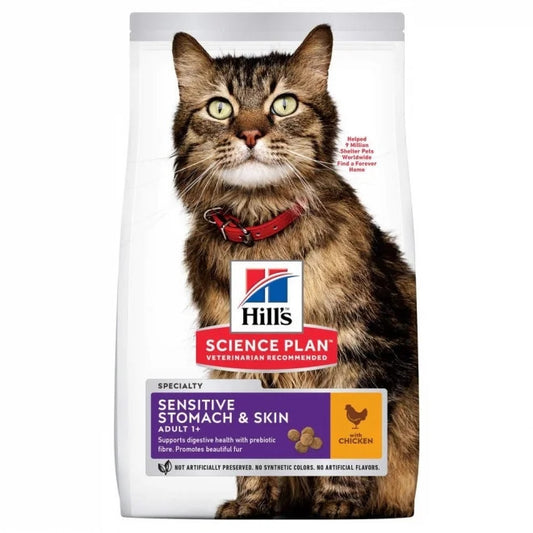 Hill''s Katt Sensitive Stomach & Skin Chicken 1.5kg