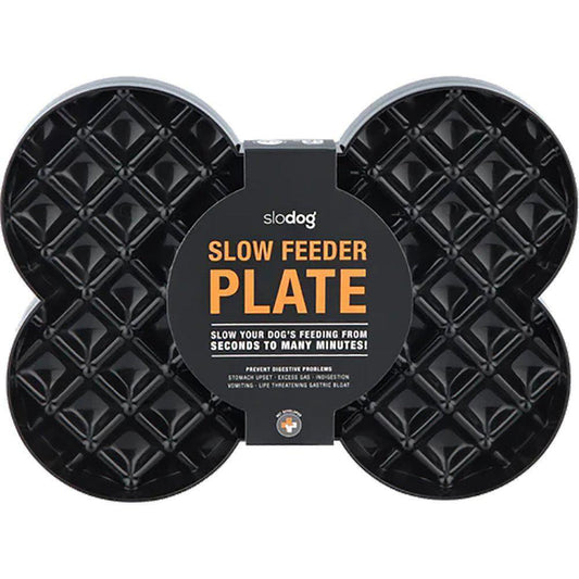 HUNDSKÅL LICKIMAT SLOW FEEDER PLATE SVART 35x26x3CM