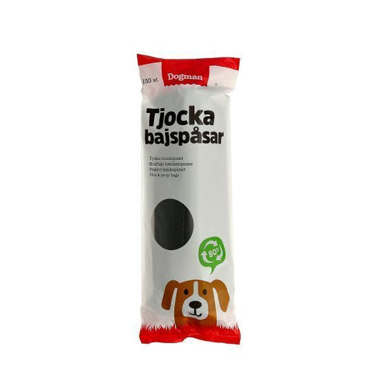 Dogman Bajspåsar tjocka 150p Svart 150st