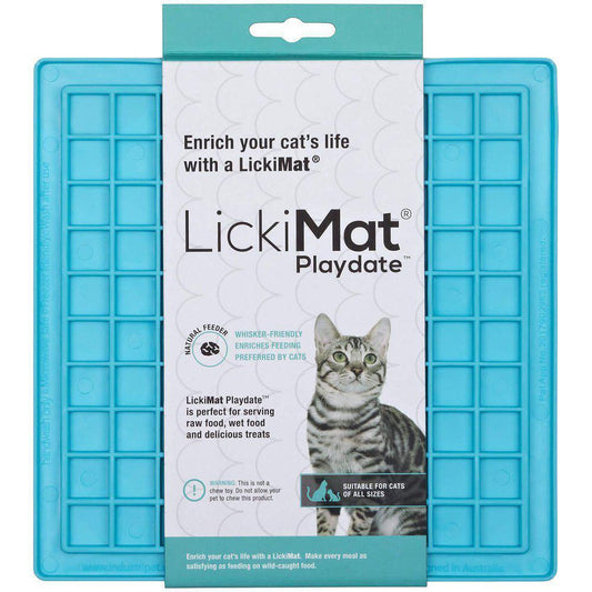 LICKIMAT CAT PLAYDATE LJUSBLÅ
