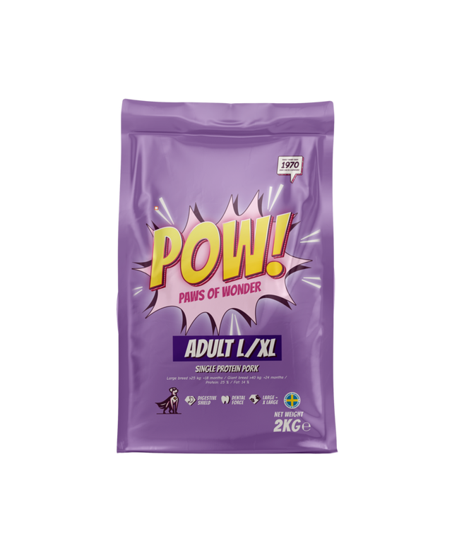 POW! Dog Adult L/XL Pork