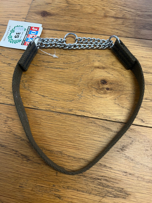 Jokke Halvstryp halsband Mörkgrön/Blå 60 cm