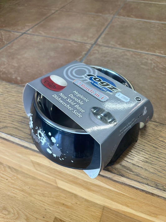 Hundskål  2in1 Svart L