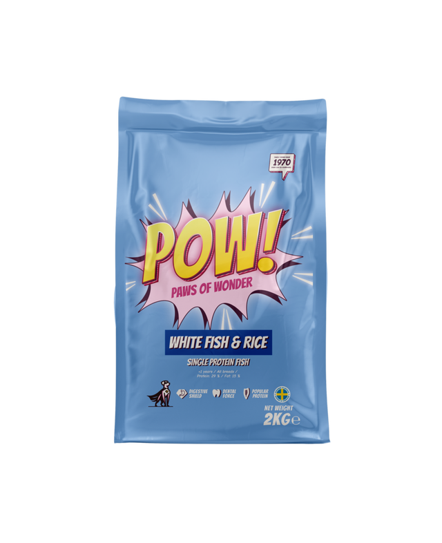 POW! Dog Adult White Fish
