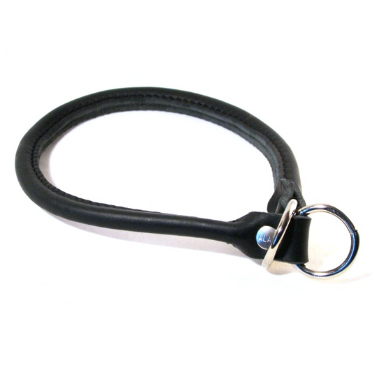 Stryphalsband Svart rund