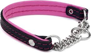 Alac Halsband Halvstryp Rosa/Svart 60 cm