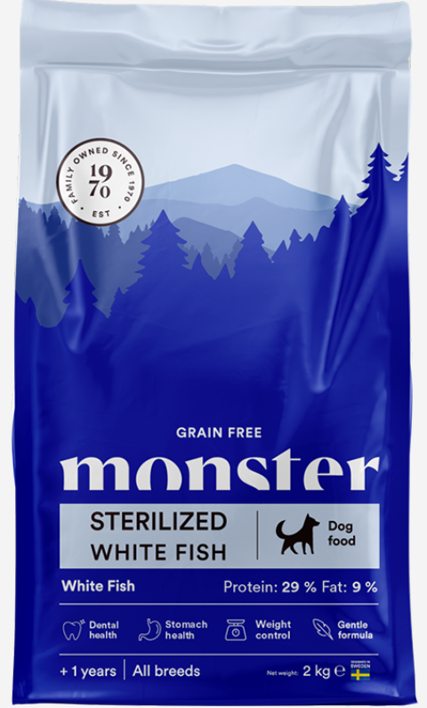 Monster Dog GF Sterilized White Fish